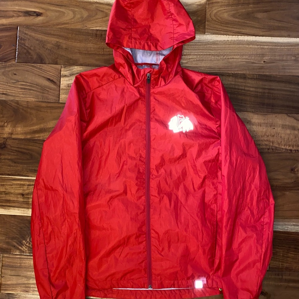 47 Brand Chicago Blackhawks Rain Jacket Sz Medium